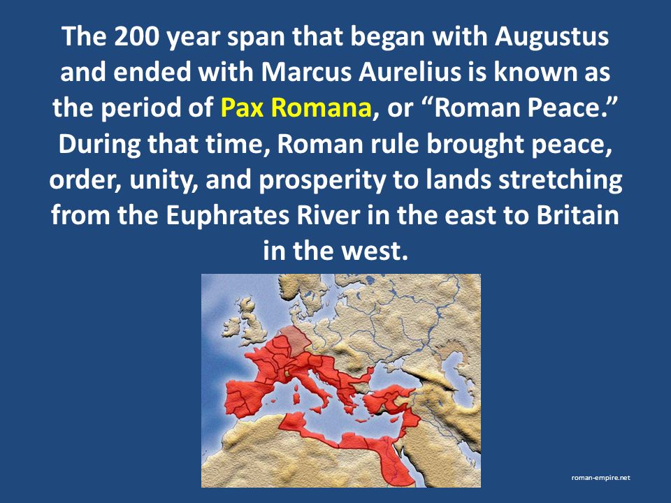 An examination of rome during the pax romana period